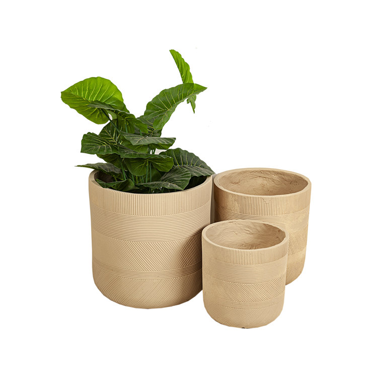 Ebern Designs Set 3 Ceramic Pot Covers Wayfair.co.uk